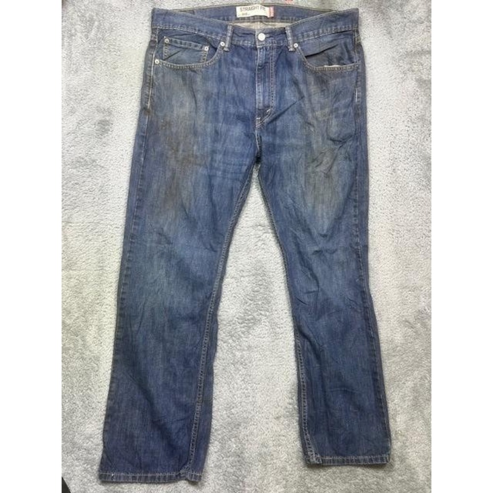 Levis 505 Jeans Mens‎ 36x30 Blue Straight Fit Medium Wash Denim Classic Casual